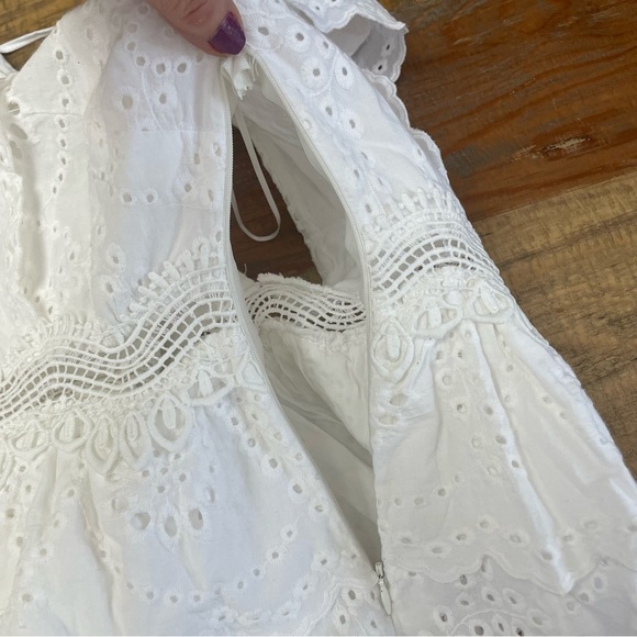 Willow & Clay women’s size large Pom Pom & Ruffles Low Back Tank Top feminine - Picture 3 of 10